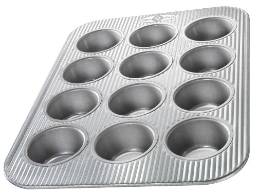 Product Cover USA Pan (1200MF) Bakeware Cupcake and Muffin Pan, 12 Well, Nonstick & Quick Release Coating, Made in the USA from Aluminized Steel
