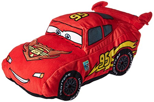 Product Cover Disney Pixar Cars Plush Stuffed Lightning Mcqueen Red Pillow Buddy - Kids Super Soft Polyester Microfiber, 19 inch (Official Disney Pixar Product)