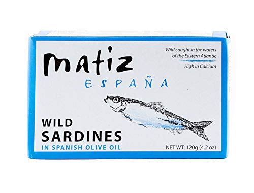 Product Cover Matiz Sardines in Olive Oil, 4.2 Ounce Can (Pack of 5) Spanish Gourmet Wild Caught Natural Fish for Tapas, Snacks, or Meals, Protein Rich, Sealed Freshness