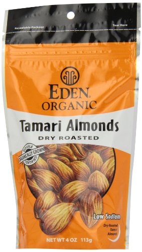 Product Cover Eden Organic Tamari Almonds, Dry Roasted, 4-Ounce Package (Pack of 3)