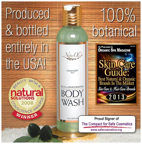 Product Cover NaturOli Rich & Invigorating Body Wash - 8 oz. Award Winning Formulation! Luxurious for Bath or Shower. Wonderfully Natural Unisex Scent. Calming & Uplifting. - Sulfate & Gluten Free! - Made in USA!