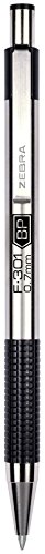 Product Cover Zebra F-301 Ballpoint Stainless Steel Retractable Pen, Fine Point, 0.7mm, Black Ink, 2-Count