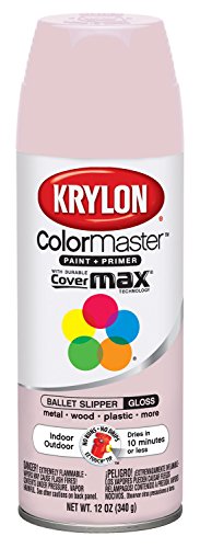 Product Cover Krylon K05353407 ColorMaster Paint + Primer, Gloss, Ballet Slipper, 12 oz.