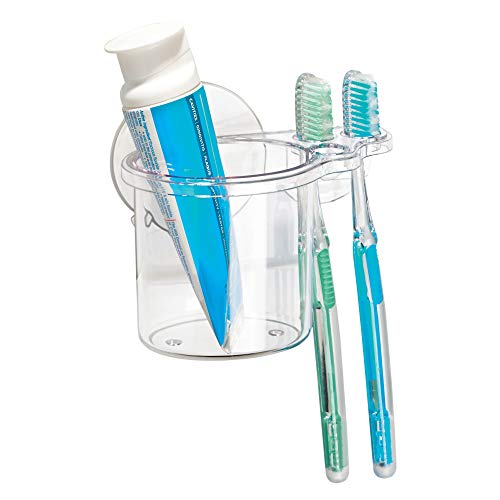 Product Cover InterDesign Bathroom Shower Suction Toothbrush and Toothpaste Holder - Clear