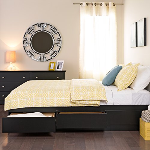 Product Cover Prepac Full Mate's Platform Storage Bed with 6 Drawers, Black