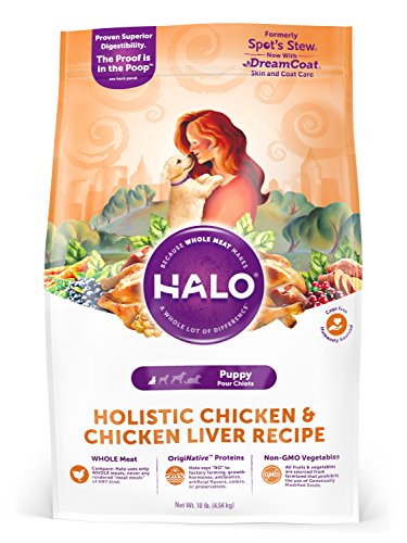 Product Cover Halo Spot's Stew Wholesome Chicken Puppy Formula Natural Dry Dog Food, 10 lb