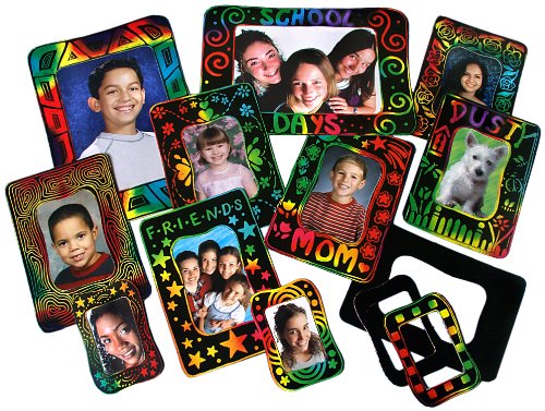 Product Cover Melissa & Doug Scratch Art Photo Frames: Classroom Pack - 72 Frames in 3 Sizes