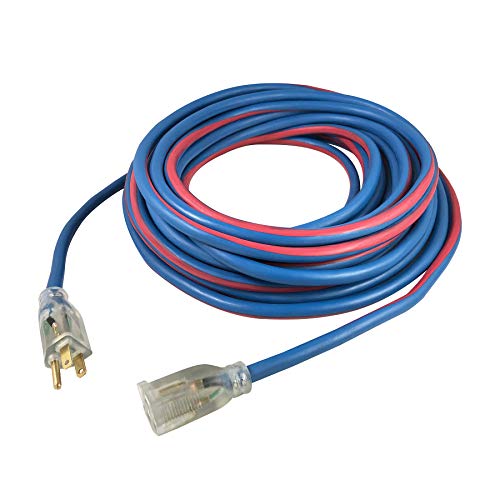 Product Cover US Wire and Cable 99100 Extension Cord, 100ft, Blue/Red