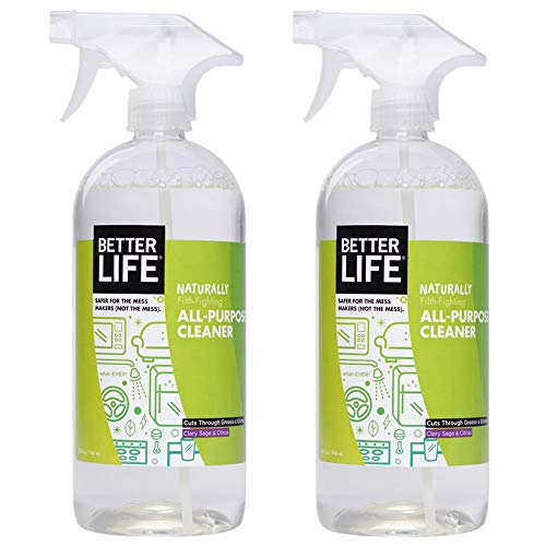 Product Cover Better Life Natural All-Purpose Cleaner, Safe Around Kids & Pets, Clary Sage & Citrus, 32 Fl Oz (Pack of 2)