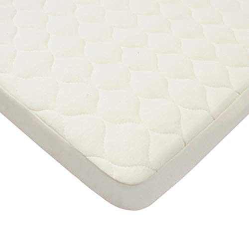 Product Cover American Baby Company Waterproof Quilted Fitted Portable/Mini Crib pad cover made with Organic Cotton, Natural Color