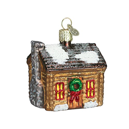 Product Cover Old World Christmas Home Gifts Glass Blown Ornaments for Christmas Tree Log Cabin