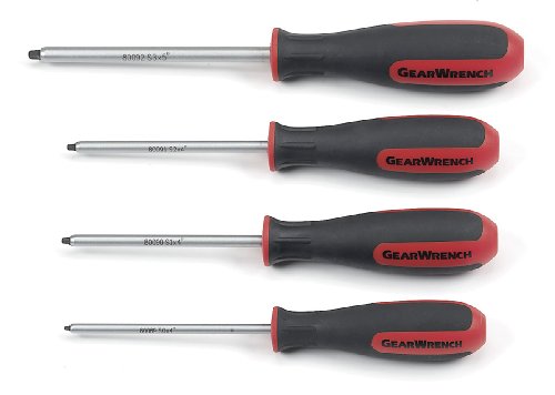Product Cover GEARWRENCH 4 Pc. Square Dual Material Screwdriver Set - 80065