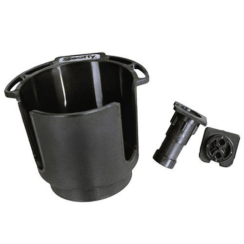 Product Cover Scotty #311-BK Cup Holder with Rod Holder Post and Bulkhead Black