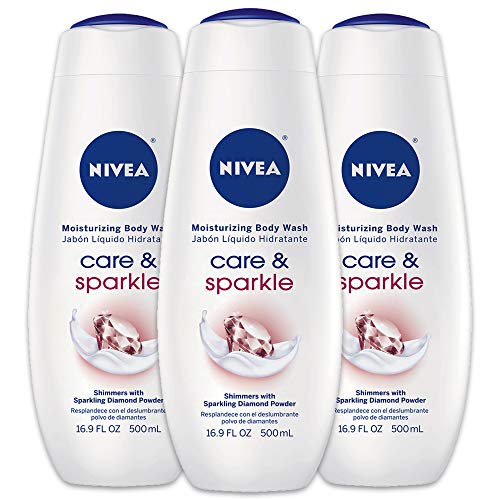 Product Cover NIVEA Care & Sparkle Moisturizing Body Wash - Floral Scent with Diamond Powder for Normal Skin - 16.9 fl. oz. Bottle (Pack of 3)