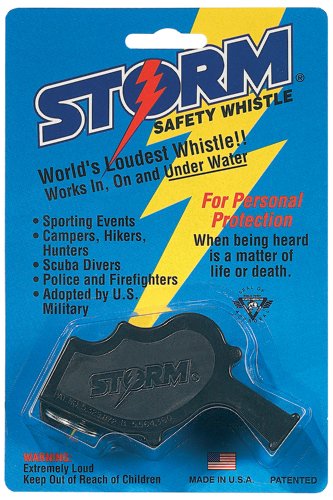 Product Cover Markwort Storm Safety Whistle on Blister Card, Black