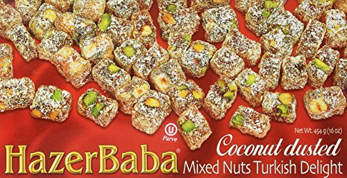 Product Cover Mixed Turkish Delight w/ Nuts and Coconut (Pistachio, Almond & Hazelnut),16 Oz