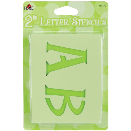 Product Cover Plaid Letter Stencil Value Pack (2-Inch), 28872 Genie