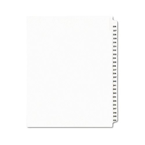 Product Cover Avery Legal Dividers, Standard Collated Sets, Letter Size, Side Tabs, 226-250 (01339)