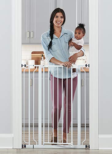 Product Cover Regalo Easy Step Extra Tall Walk Thru Baby Gate, Includes 4-Inch Extension Kit, 4 Pack of Pressure Mount Kit and 4 Pack Wall Cups and Mounting Kit