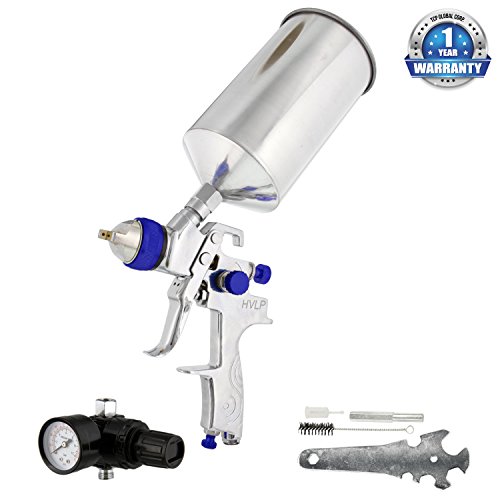 Product Cover TCP Global Brand Professional HVLP Spray Gun with 1.8mm Fluid Tip and Regulator