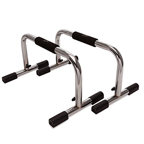 Product Cover j/fit Tall 9″ Pro Push Up Bar Stand | Durable Metal Fitness Equipment and Padded Handles For Secure Grip   Non Skid Feet Elevated Bar For Enhanced Push Ups, Great Range Of Motion and Protected Wrists