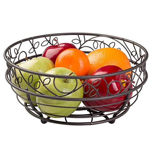 Product Cover iDesign Twigz Wire Fruit Bowl Centerpiece for Kitchen and Dining Room Countertops, Tables, Buffets, Refrigerators, Bronze