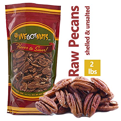 Product Cover Two Pounds Of Pecans Raw, Whole, Shelled, Raw, Natural, No Preservatives Added, Non-GMO, NO PPO, 100% Natural We Got Nuts