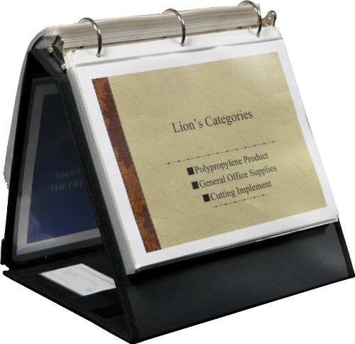Product Cover Lion Insta-Cover Ring Binder Easel, 1-1/2 Inches Ring, 1 Binder Easel (40009)