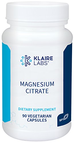Product Cover Klaire Labs Magnesium Citrate - 150 mg Readily Soluble Citrate Complex for Metabolism, Relaxation & Bone Support, Hypoallergenic (90 Capsules)