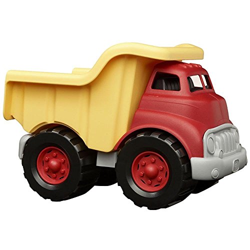 Product Cover Green Toys Dump Truck in Yellow and Red - BPA Free, Phthalates Free Play Toys for Gross Motor, Fine Motor Skill Development. Pretend Play