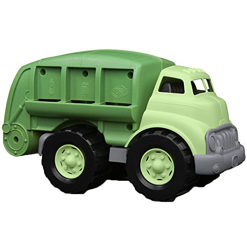 Product Cover Green Toys Recycling Truck in Green Color - BPA Free, Phthalates Free Garbage Truck for Improving Gross Motor, Fine Motor Skills. Kids Play Vehicles