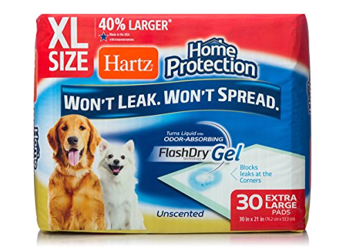 Product Cover Hartz Home Protection Unscented Odor Eliminating Gel Dog Pads - XL 30 Count