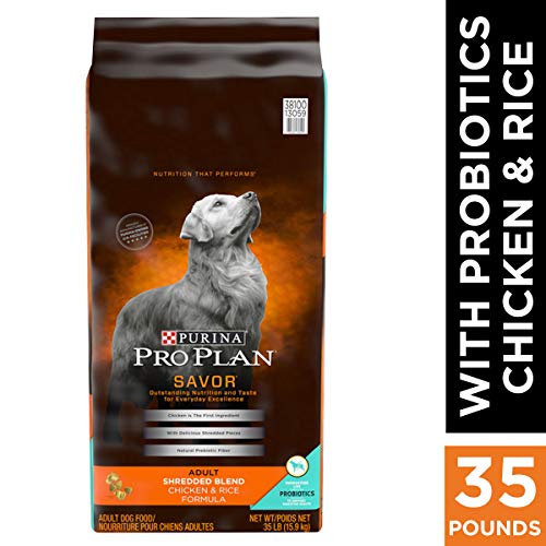 Product Cover Purina Pro Plan With Probiotics Dry Dog Food, SAVOR Shredded Blend Chicken & Rice Formula - 35 lb. Bag