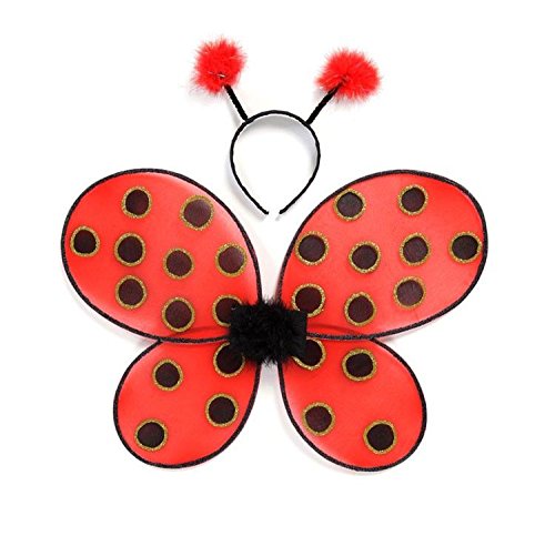 Product Cover Creative Education of Canada Great Pretenders Ladybug Wings with Headband, Red/Black (One Size)