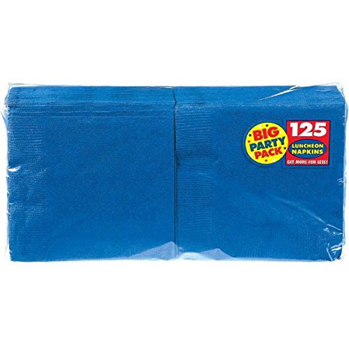 Product Cover Amscan Bright Royal Blue Luncheon Napkins Big Party Pack, 125 Ct.
