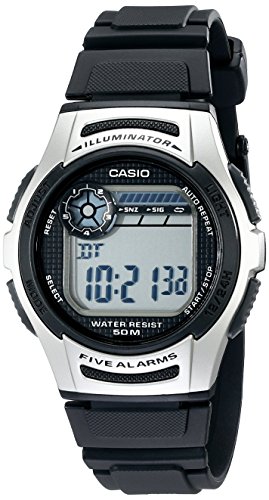 Product Cover Casio Men's W213-1AVCF Basic Black and Silver Digital Watch