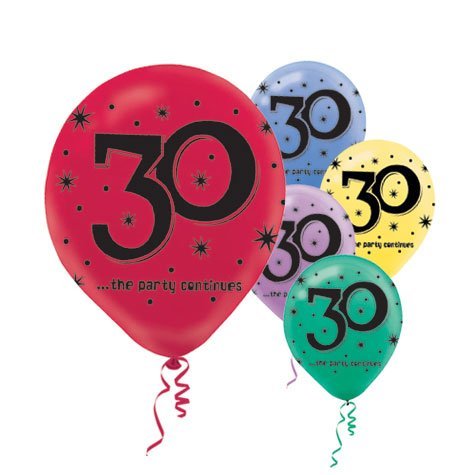 Product Cover 30th Birthday Party Balloons - 15 ct