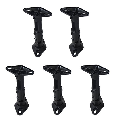 Product Cover VideoSecu 5 Black Universal Speaker Mount Brackets for Walls and Ceilings 1XZ (Black, 5 Pack)