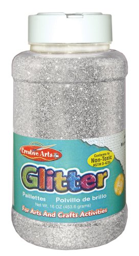 Product Cover Creative Arts by Charles Leonard Glitter, 16 Ounce Bottle, Silver (41145)