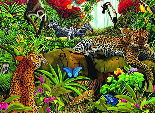 Product Cover Ravensburger Wild Jungle - 100 Piece Jigsaw Puzzle for Kids - Every Piece is Unique, Pieces Fit Together Perfectly