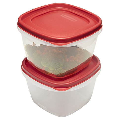 Product Cover Rubbermaid Easy Find Lids Food Storage Containers, 7 Cup, Racer Red, 4-Piece Set1777181