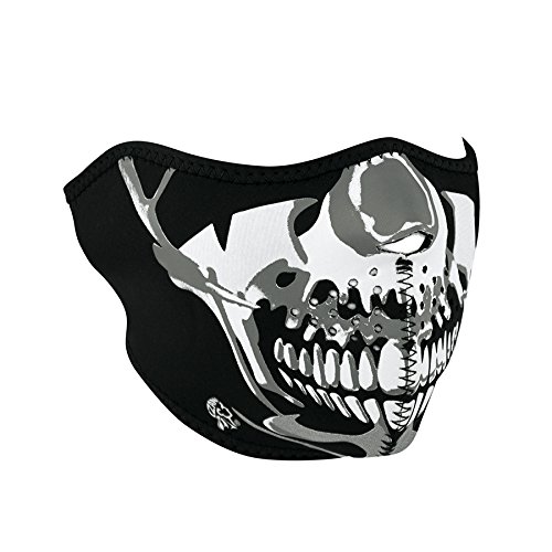 Product Cover Zanheadgear WNFM023H Neoprene Half Face Mask, Chrome Skull