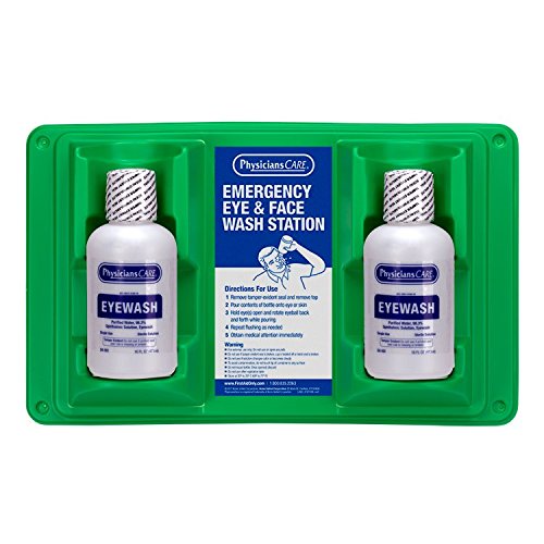 Product Cover PhysiciansCare by First Aid Only 24-102 Wall Mountable Eye and Skin Flush Station with Two 16 oz Bottles, 16-1/2