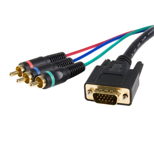 Product Cover StarTech.com 3 ft. (0.9 m) VGA to RCA Cable - RCA Breakout - HD15 (M)/Component (M) - VGA to Component (HD15CPNTMM3)