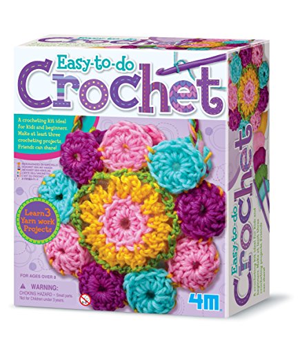 Product Cover 4M Easy-to-Do Crochet Kit - DIY Arts & Crafts Yarn Gift for Kids & Teens, Boys & Girls