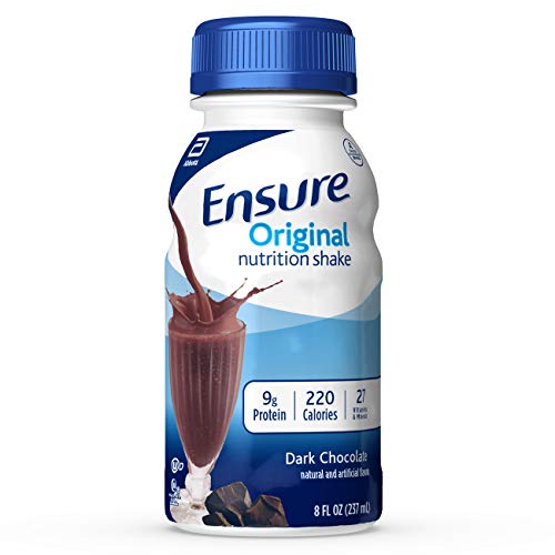 Product Cover Ensure Original Nutrition Shake With 9g of Protein, Meal Replacement Shakes, Dark Chocolate, 8 fl oz, 24 Count