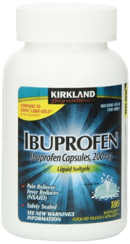 Product Cover Ibuprofen Liquid Softgels 200mg, 180 Capsules, Kirkland Signature Brand