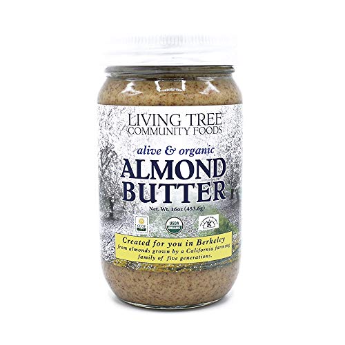 Product Cover Living Tree Alive Organic Raw Almond Butter | Kosher, Vegan, No Added Sugar, Non-GMO, Supporting Family Farms - 16 Ounce