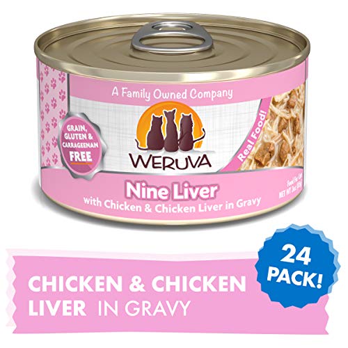 Product Cover Weruva Classic Cat Food, Nine Liver With Chicken Breast & Chicken Liver In Gravy, 3Oz Can (Pack Of 24)