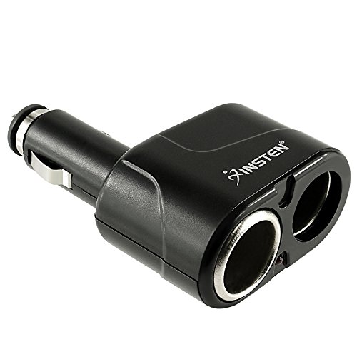 Product Cover Two-Way(2 in 1) 12V DC Car Charger Cigar Cigarette Lighter Double Power Adapter Socket Splitter, Black
